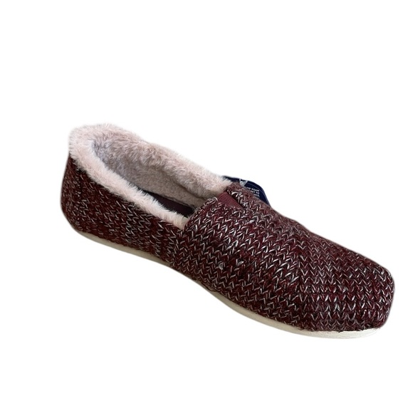 Toms Shoes - TOMS NWT Women’s Size 9.5 Alpargata Burgundy Mist Sweater Knit Slip on ortholite